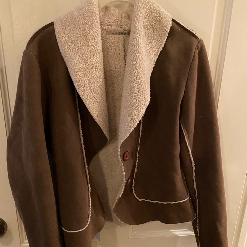 Velvet shearling jacket